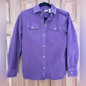 vintage purple l. l. bean flannel small